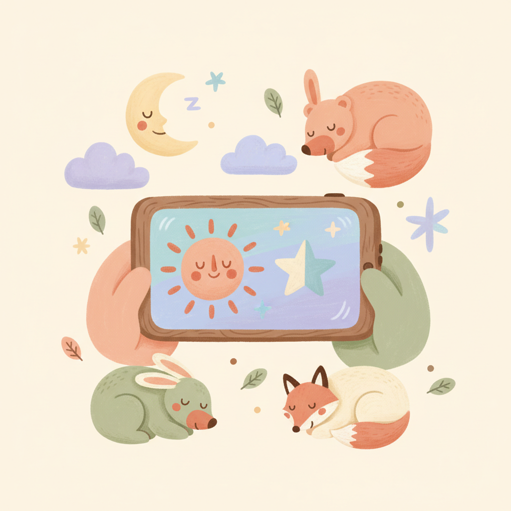 Un piccolo tablet di legno con uno schermo dipinto e una stella